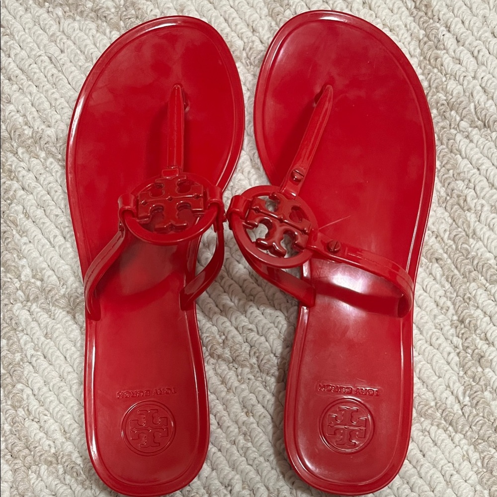 Tory Burch MINI MILLER Jelly Sandal in Poppy Red